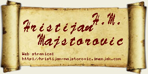 Hristijan Majstorović vizit kartica
